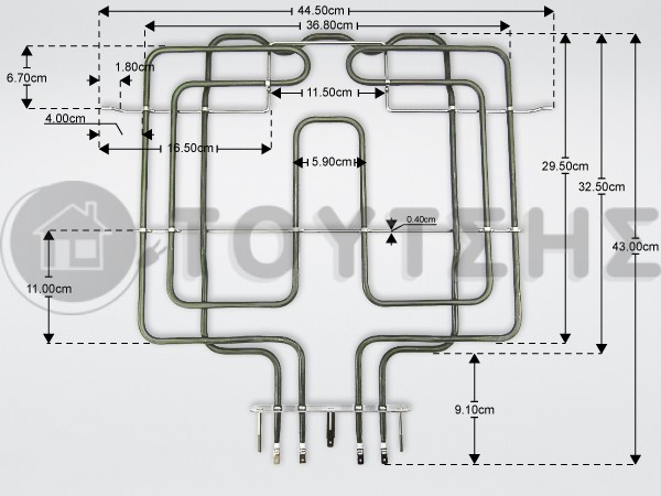 ΑΝΤΙΣΤΑΣΗ ΑΝΩ ΜΕΡΟΣ WHIRLPOOL 2450W 481925928838 image