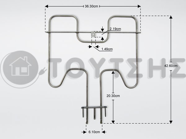 ΑΝΤΙΣΤΑΣΗ ΦΟΥΡΝΟΥ ΑΝΩ ΜΕΡΟΣ WHIRLPOOL 1500W 230V 481010868078 image