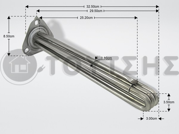 ΑΝΤΙΣΤΑΣΗ ΜΠΟΙΛΕΡ ΕΠΑΓΓ.ΠΛ.ΠΙΑΤΩΝ 6000W 380/220V L29CM image