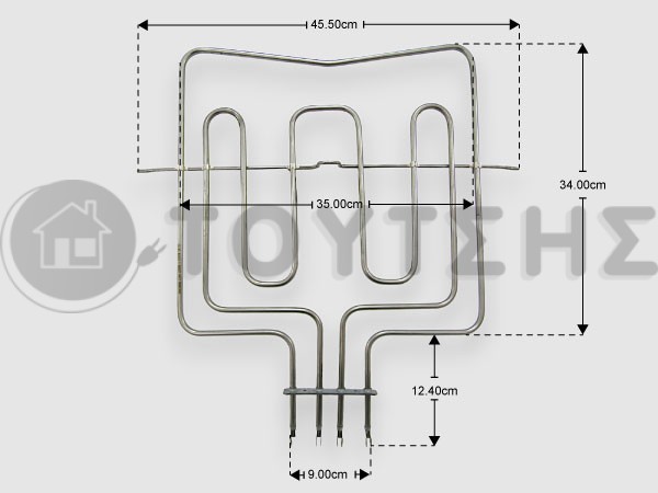 ΑΝΤΙΣΤΑΣΗ ΚΟΥΖΙΝΑΣ ΠΙΤΣΟΣ UNIFLAM ΑΝΩ 1000/1800W 230V image