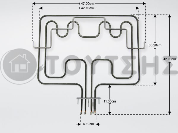 ΑΝΤΙΣΤΑΣΗ ΑΝΩ ΓΚΡΙΛ AEG ZANUSSI ELECTROLUX 1000+2100W 3878253511 image