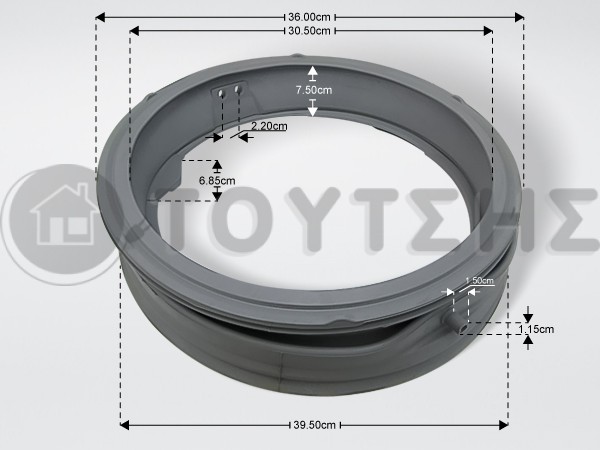 ΛΑΣΤΙΧΟ ΠΟΡΤΑΣ ΠΛΥΝTΗΡΙΟΥ ΡΟΥΧΩΝ LG MDS64212805 image