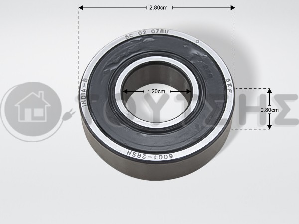 ΡΟΥΛΕΜΑΝ ΠΛΥΝΤΗΡΙΟY ΡΟΥΧΩΝ 6001 2RS SKF image