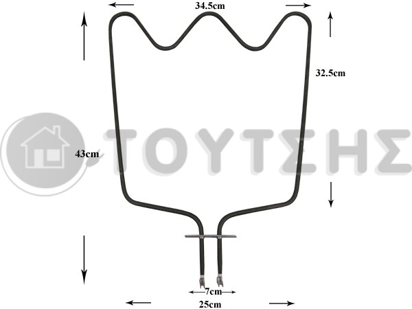 ΑΝΤΙΣΤΑΣΗ ΚΟΥΖΙΝΑΣ ΚΑΤΩ ΜΕΡΟΣ WHIRLPOOL 1150W 230V 480121101147 image