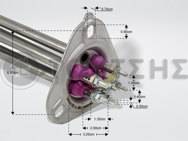 ΑΝΤΙΣΤΑΣΗ ΜΠΟΙΛΕΡ ΕΠΑΓΓ.ΠΛ.ΠΙΑΤΩΝ 4500W 380/220V L35CM image