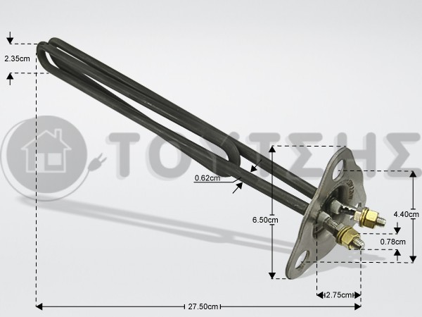 ΑΝΤΙΣΤΑΣΗ ΚΑΔΟΥ ΕΠΑΓ.ΠΛ.ΠΙΑΤΩΝ 2200W 230V image