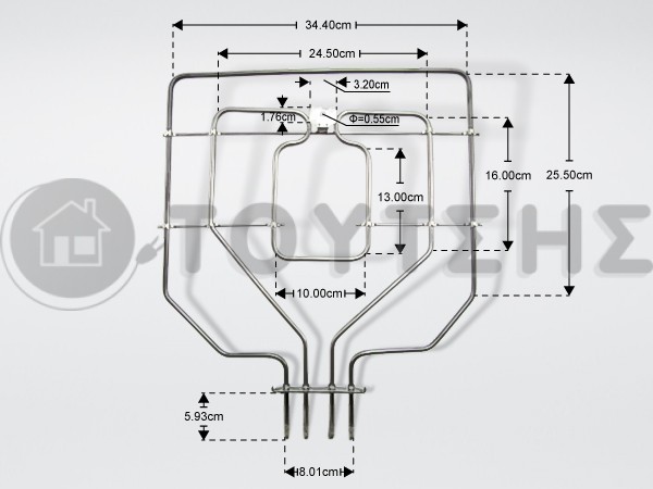 ΑΝΤΙΣΤΑΣΗ ΚΟΥΖΙΝΑΣ ΑΝΩ SIEMENS NEFF 1500+1300W 00471369 image