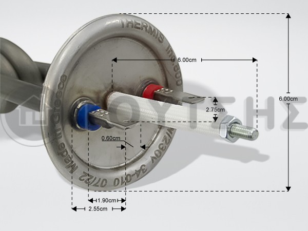 ΑΝΤΙΣΤΑΣΗ ΜΠΟΙΛΕΡ ΕΠ.ΠΛ.ΠΙΑΤΩΝ 2500W 230V ELVIOMEX-ALFA image