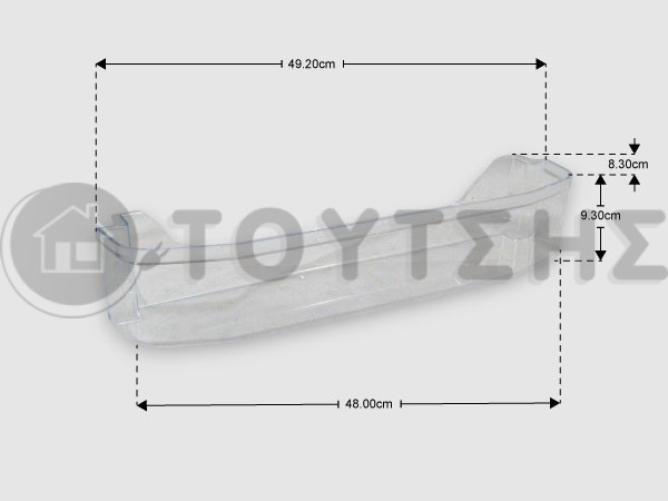 ΓΝΗΣΙΟ ΡΑΦΙ ΜΠΟΥΚΑΛΙΩΝ  ΠΟΡΤΑΣ ΨΥΓΕΙΟΥ ARISTON HOT POINT WHIRLPOOL 481010467619 image