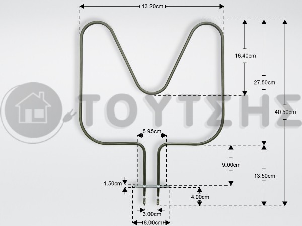 ΑΝΤΙΣΤΑΣΗ ΚΟΥΖΙΝΑΣ ΑΕG ZANUSSI ELECTROLUX ΚΑΤΩ 1000W 3570635015 OR image