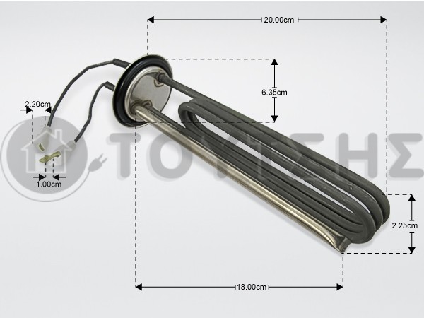 ΑΝΤΙΣΤΑΣΗ ΜΠΟΙΛΕΡ ΕΠΑΓ. ΠΛ. ΠΙΑΤΩΝ 2500W 230V image