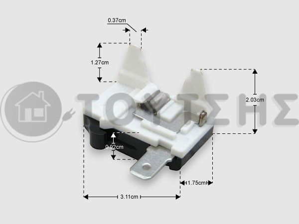 ΘΕΡΜΙΚΟ ΑΣΦΑΛΕΙΑΣ ΣΥΜΠΙΕΣΤΗ ΨΥΓΕΙΟΥ PTC 1/3 HP ΓΕΝΙΚΗΣ ΧΡΗΣΗΣ image