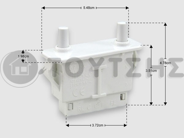 ΔΙΑΚΟΠΤΗΣ ΨΥΓΕΙΟY 2 ΓΡΑΜΜΩΝ 5 ΕΠΑΦΩΝ Γ.Χ. 6600JB2005C image