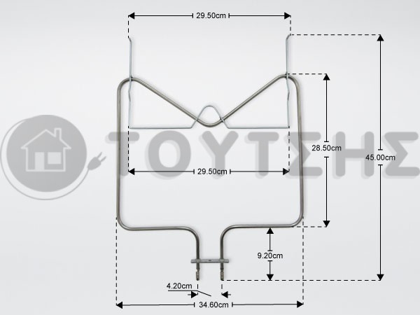 ΑΝΤΙΣΤΑΣΗ ΚΟΥΖΙΝΑΣ ΚΑΤΩ ΜΕΡΟΣ WHIRLPOOL 230V 1150W 481010375734 image