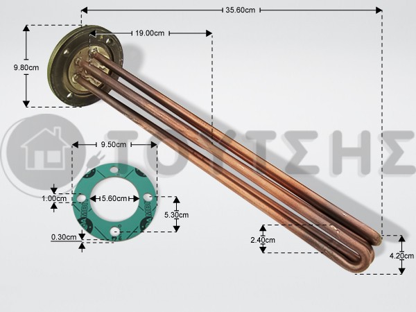 ΑΝΤΙΣΤΑΣΗ ΜΠΟΙΛΕΡ ΕΠ.ΠΛ.ΠΙΑΤΩΝ CIMSA-FABER 5000W 220/380V image