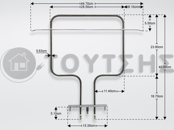 ΓΝΗΣΙΑ ΑΝΤIΣΤΑΣΗ ΚΟΥΖΙΝΑΣ ΑΝΩ GRILL BAUKCNECHT WHIRLPOOL IGNIS 900W 481225998473 image