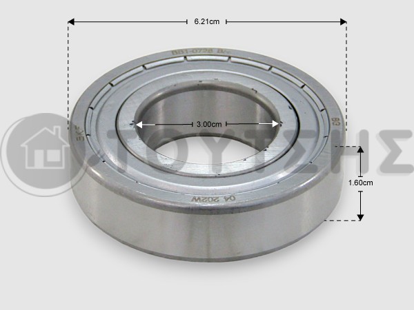 ΡΟΥΛΕΜΑΝ ΠΛΥΝΤΗΡΙΟY ΡΟΥΧΩΝ 6206ZZ SKF 30x62x16 image