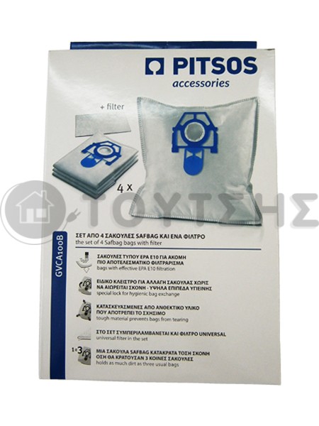 ΣΑΚΟΥΛΑ ΣΚΟΥΠΑΣ PITSOS ORIGINAL SET 4 ΤΕΜ + 2 ΦΙΛΤΡΑ 00577702 image