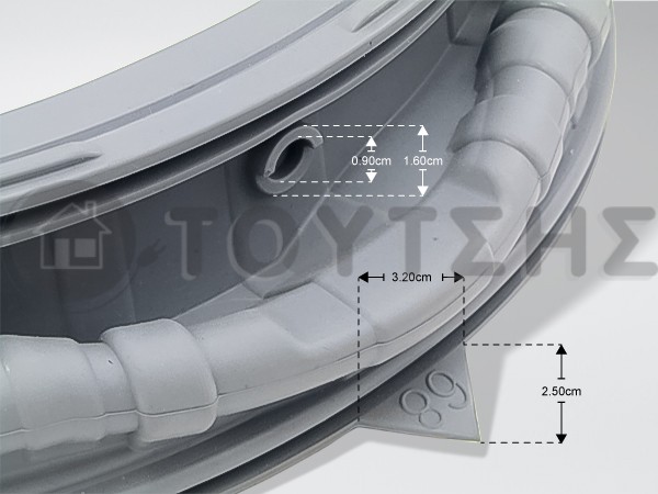 ΛΑΣΤΙΧΟ ΠΟΡΤΑΣ ΠΛΥΝΤΗΡΙΟΥ ΡΟΥΧΩΝ  SAMSUNG DC64-03690A image